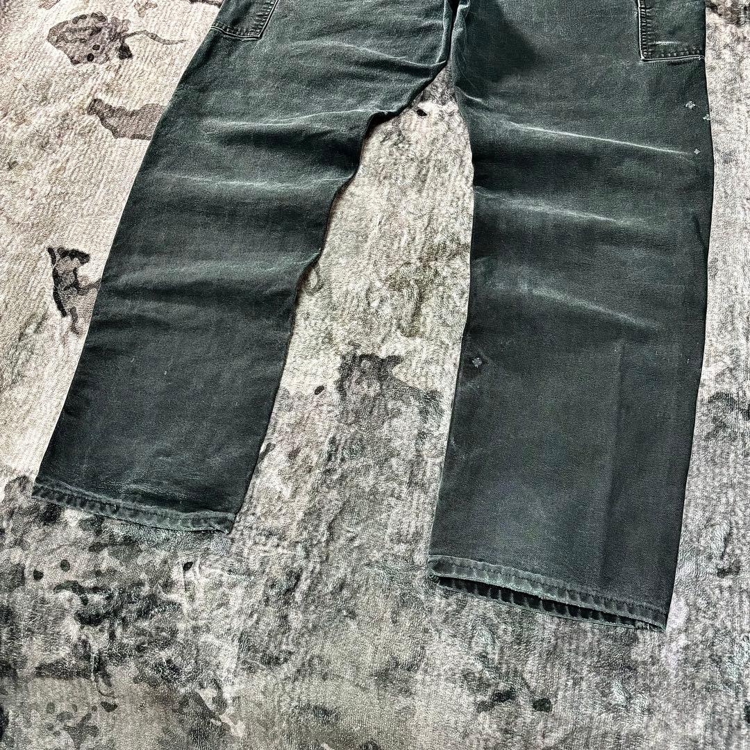 コメ欄セール！フェードブラック ダメージ×ペンキ 雰囲気系 ダブルニー 一点物