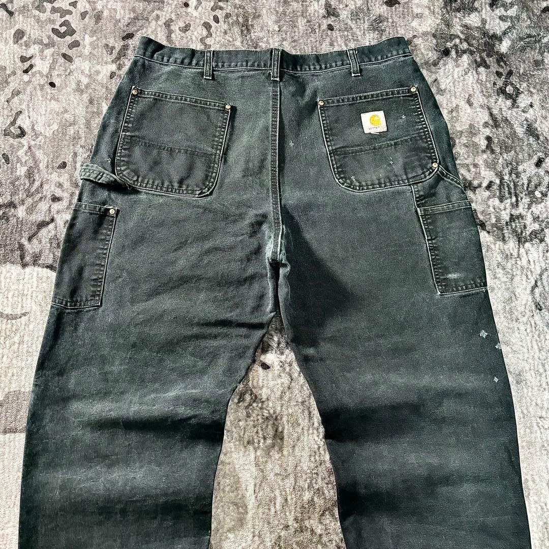 コメ欄セール！フェードブラック ダメージ×ペンキ 雰囲気系 ダブルニー 一点物