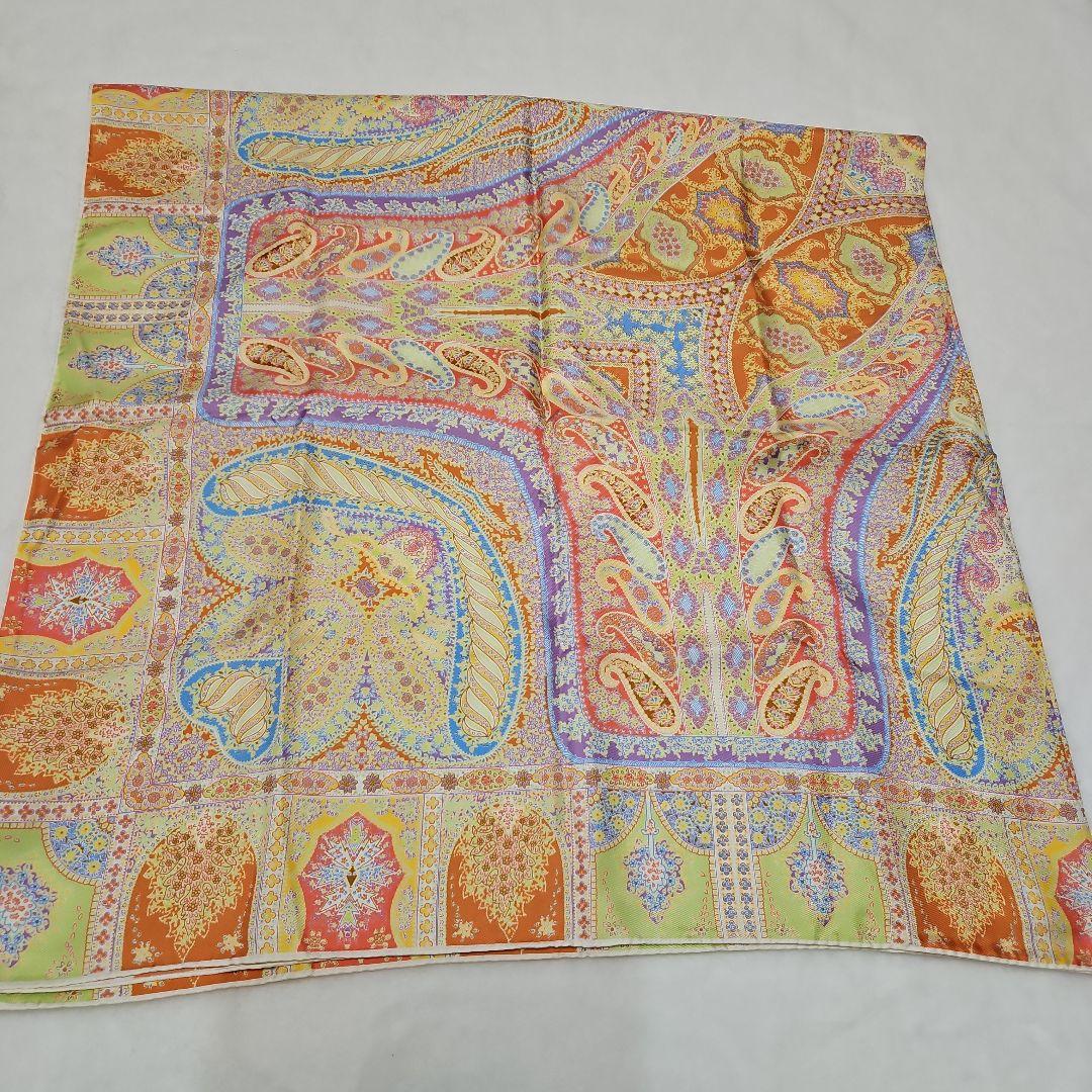 Harrodsハロッズ　シルク　大判スカーフ　イタリア製　新品・未使用・タグ付き