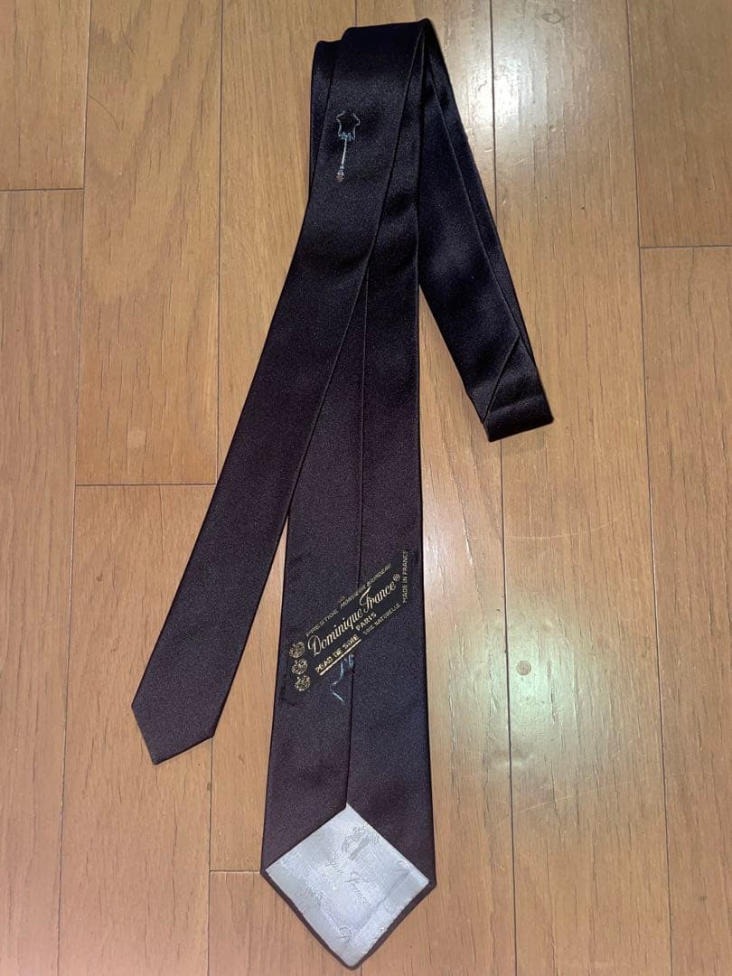 【✨新品未使用✨】Dominique France 刺繍入り ネイビーブラック