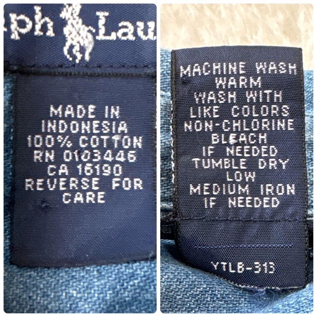 ✨RALPH LAUREN✨ラルフローレン ボニー刺繍 デニムシャツ　M