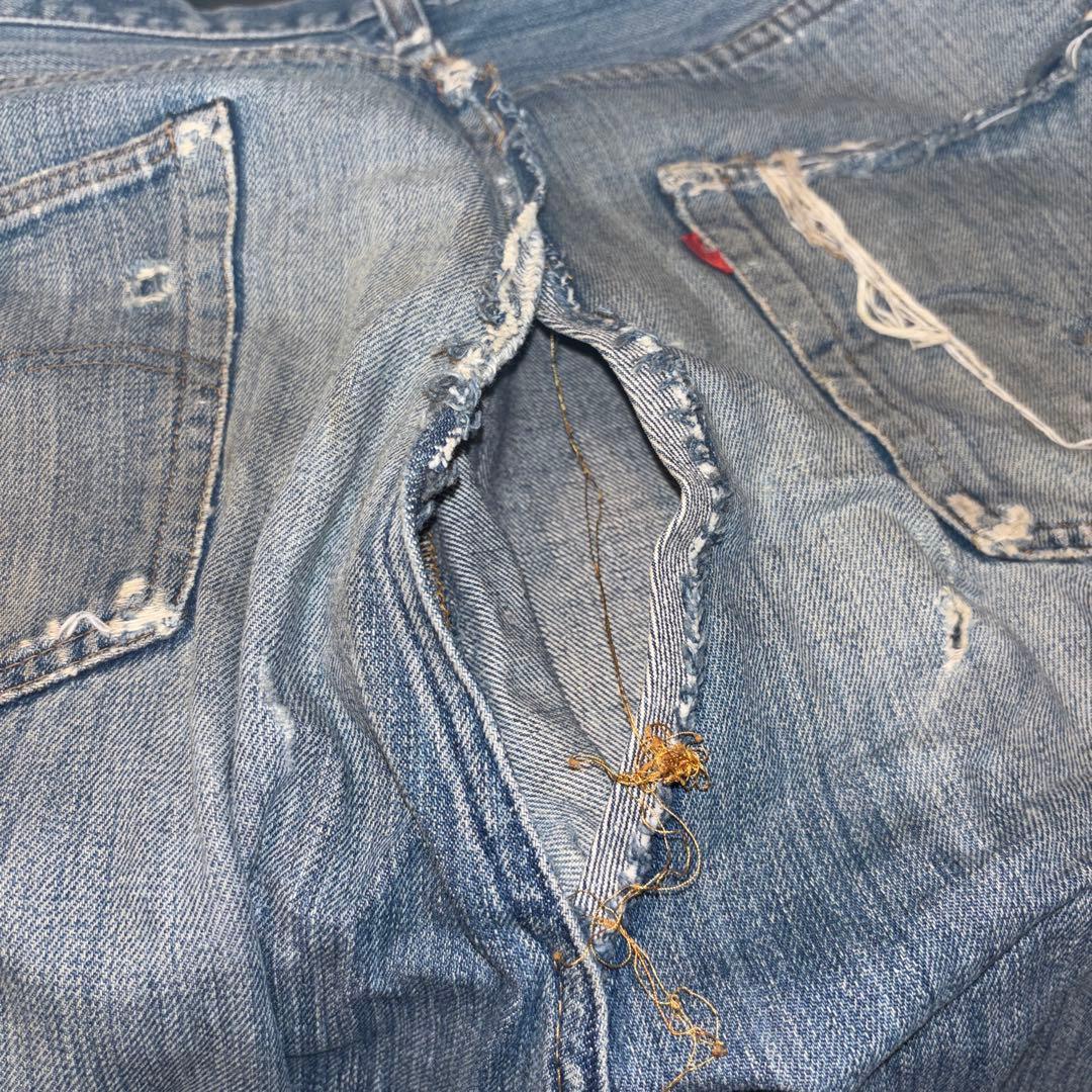 宇*宙様 Levi's 501xx BIG E 66前期 デニムパンツ ダメージ
