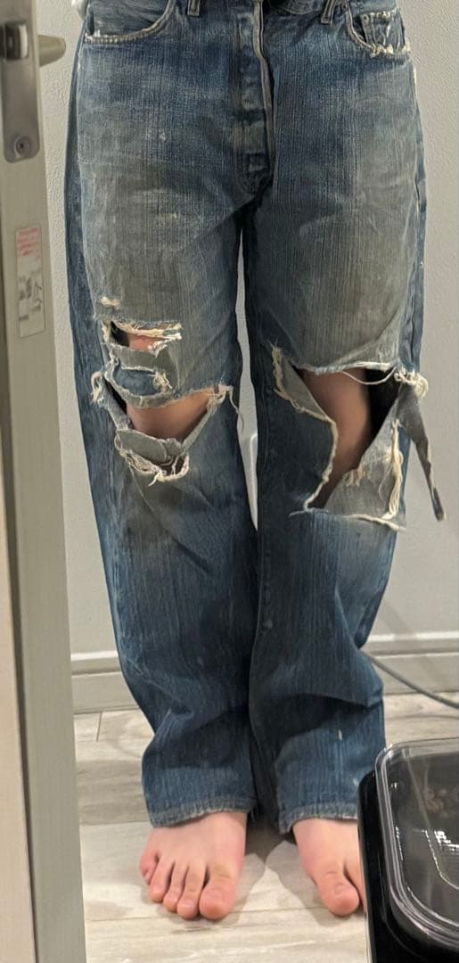 宇*宙様 Levi's 501xx BIG E 66前期 デニムパンツ ダメージ