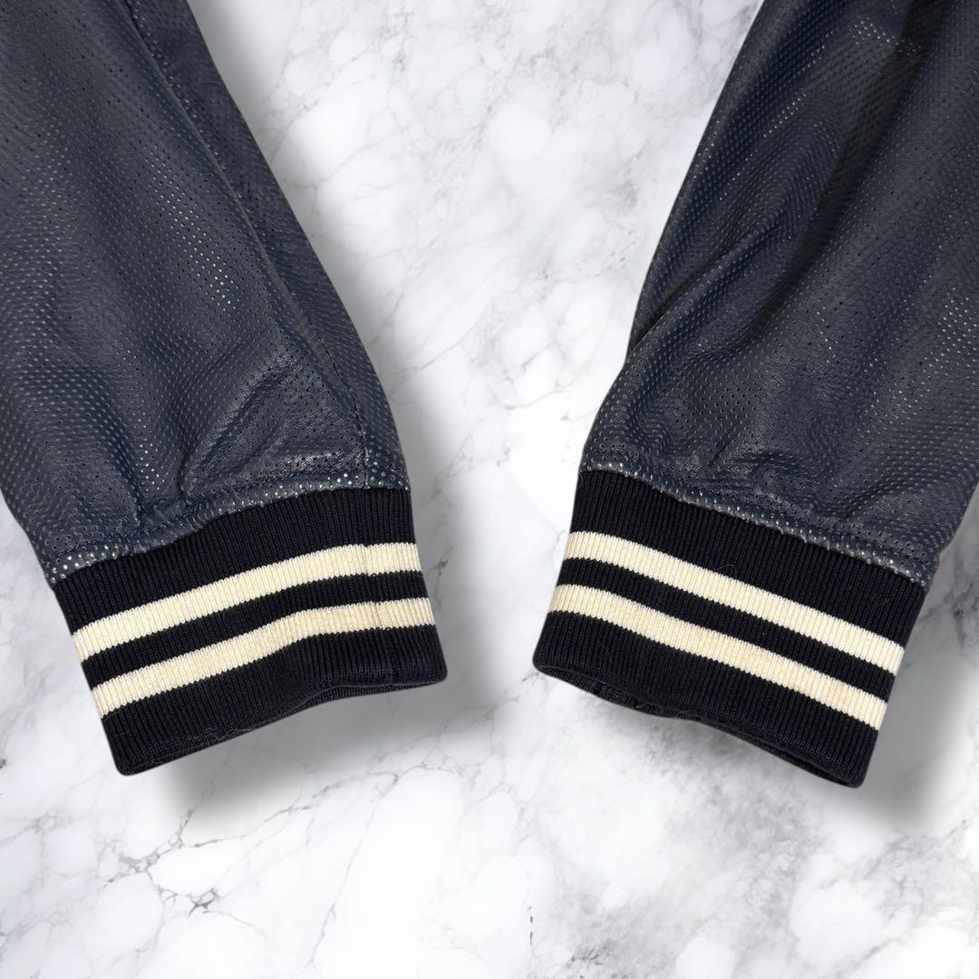 美品 ドルチェ&ガッバーナ ラムレザー パンチング レザータグ レザージャケット