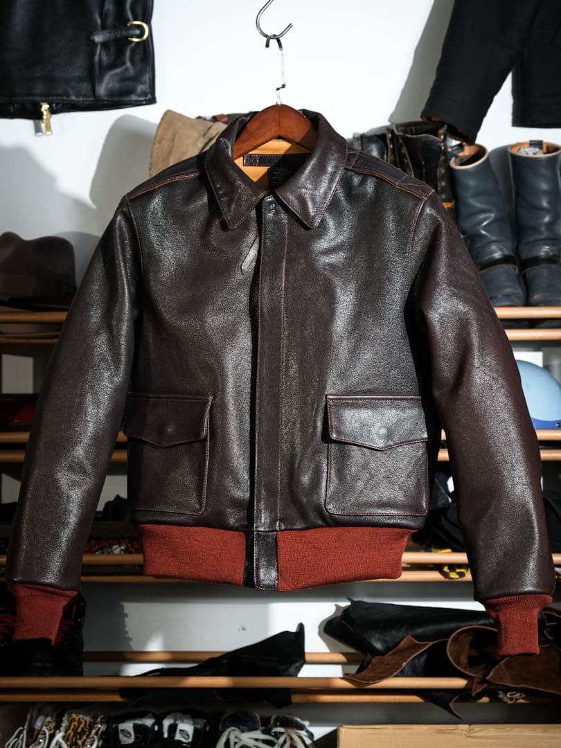 REALSIMONS18775A-2フライトジャケットゴートスキンIDEAL(M