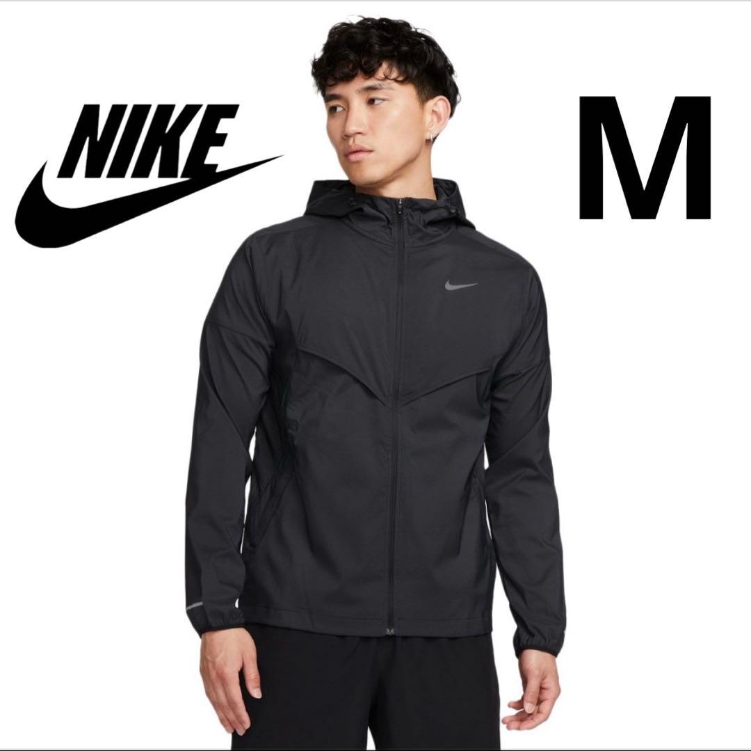 新品‼️ナイキ　ウィンドランナー　長袖 フルジップ　撥水加工　UV加工　黒　M