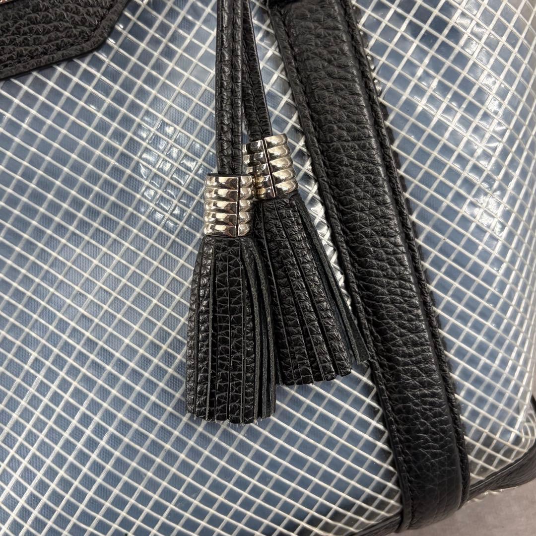 【希少】レクサス トートバッグ クリアチェック PVC×レザー インナーバッグ付