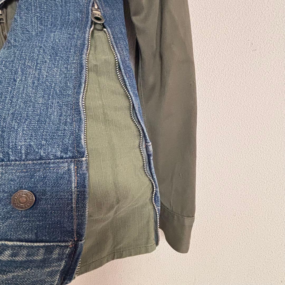 ink メンズ 再構築 デニムジャケット 日本製 リメイク ダメージ M