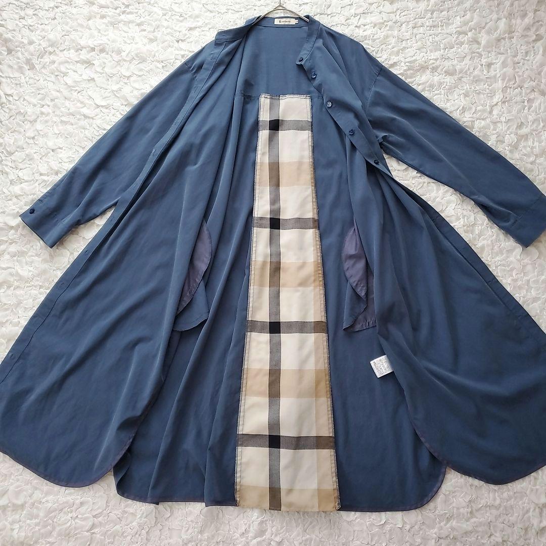 CB クレストブリッジ【M】シャツワンピース チェック バックデザイン