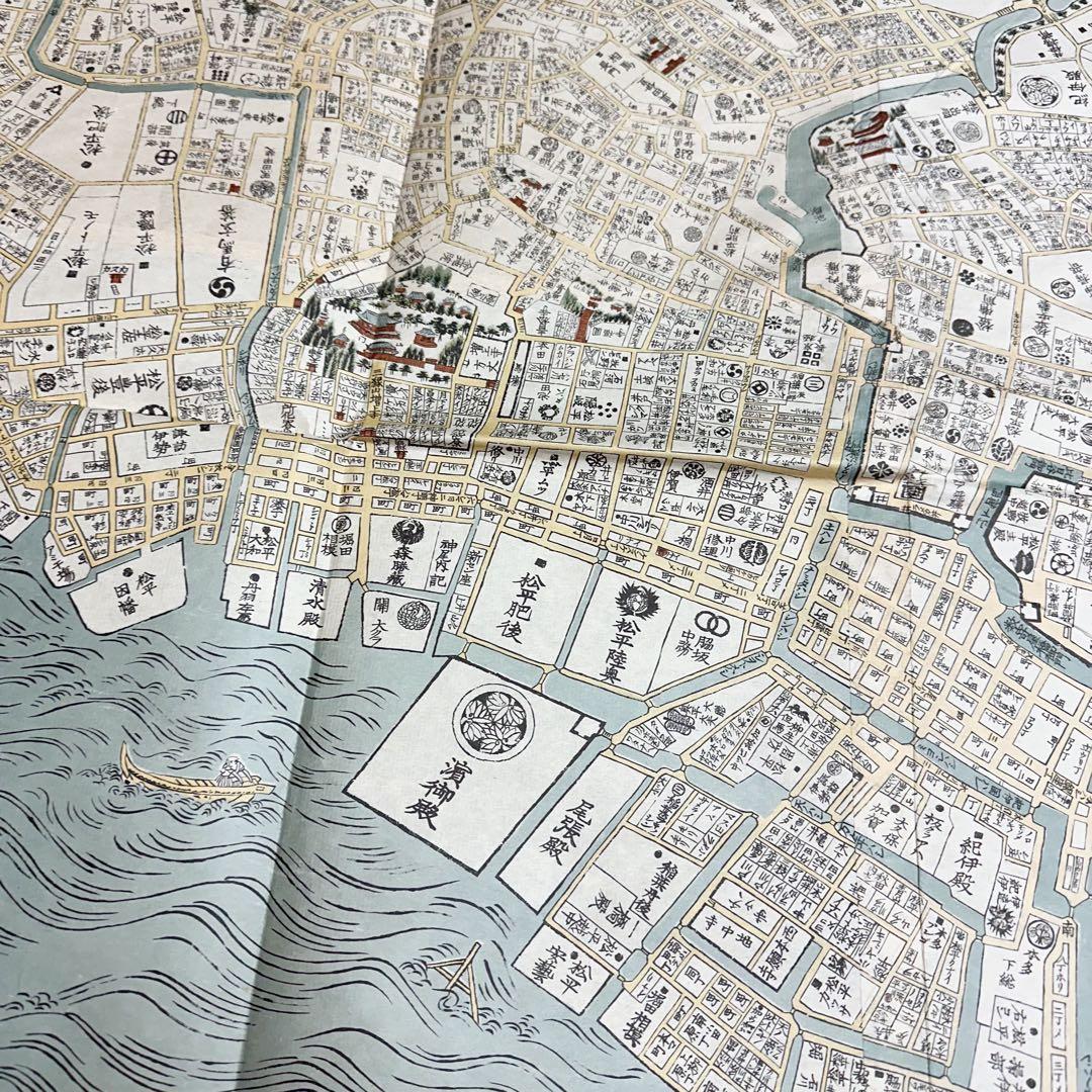 古地図 金丸彦五郎 須原屋茂兵衛蔵版 江戸大地図 2m×165cm 文政11年