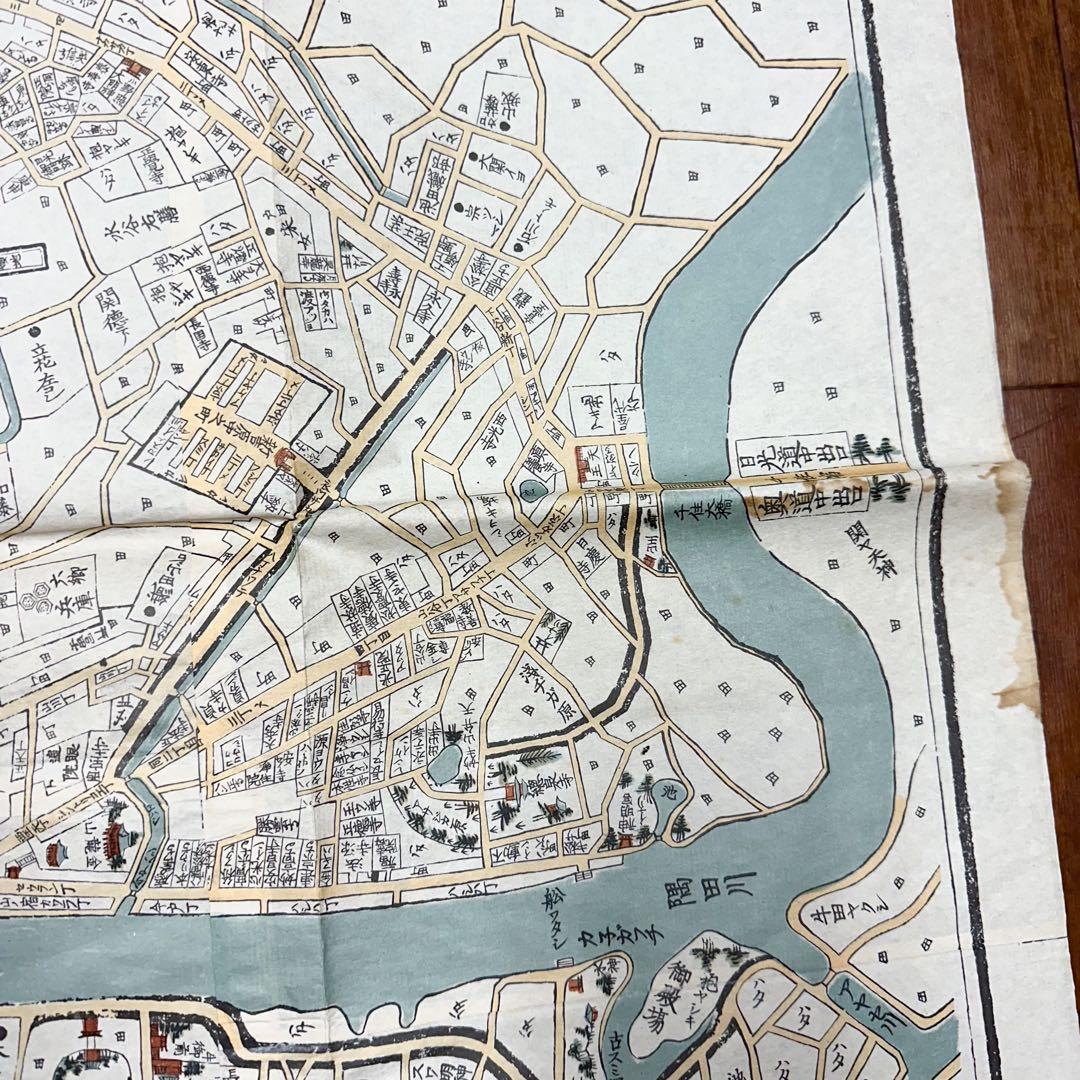 古地図 金丸彦五郎 須原屋茂兵衛蔵版 江戸大地図 2m×165cm 文政11年
