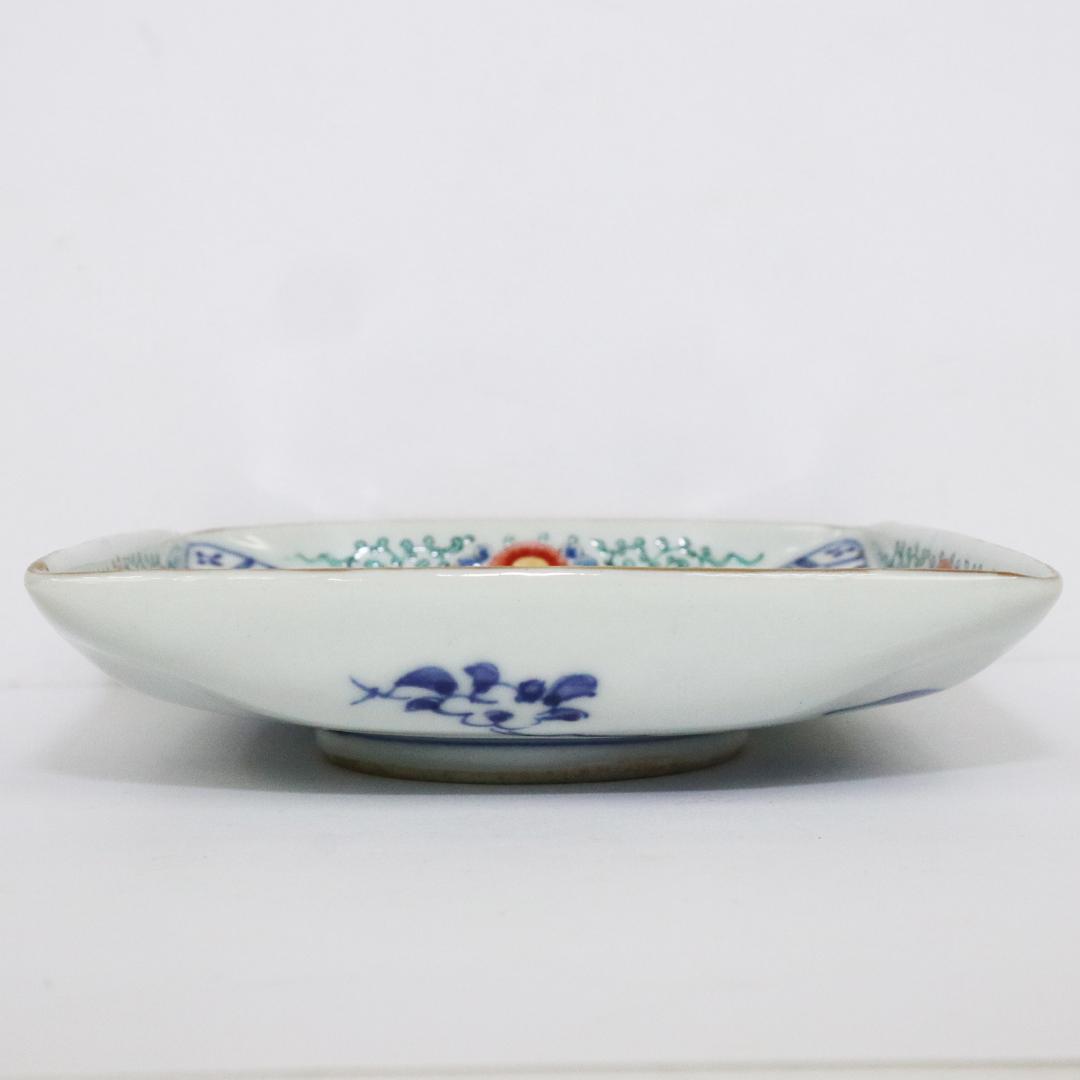 大明成化年製　角皿　5客　古伊万里　明治期