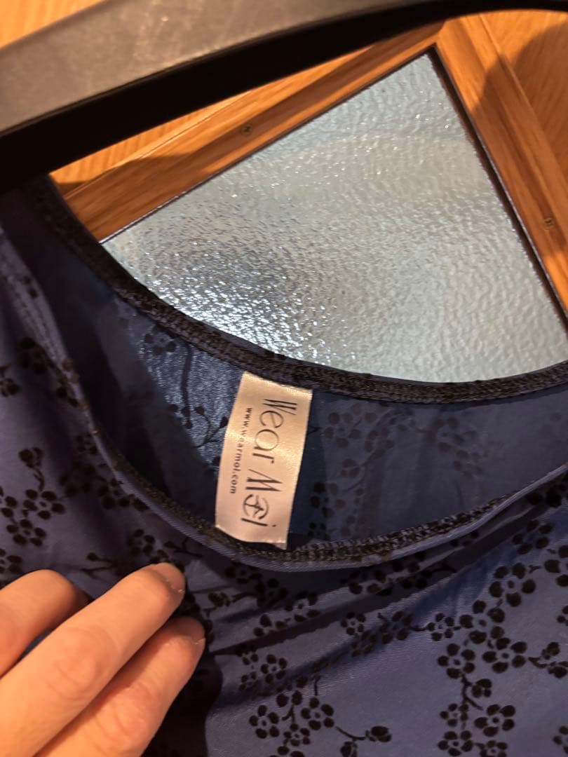 L sizeスカート付きWear moi ウェアモア七分袖レオタード肩出し