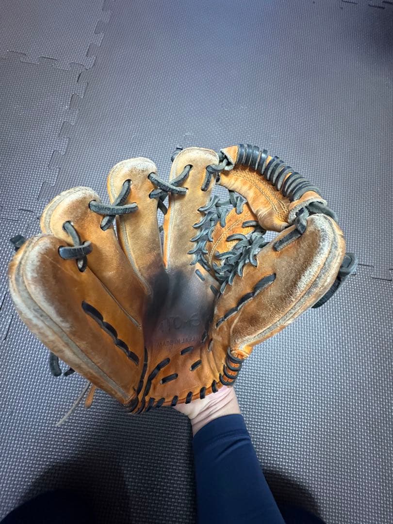 ブラウン レザー 硬式グローブ 左利き用