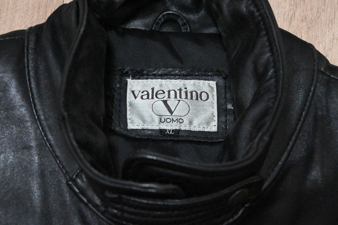 古着　VALENTINO レザージャケット　チンスト付き