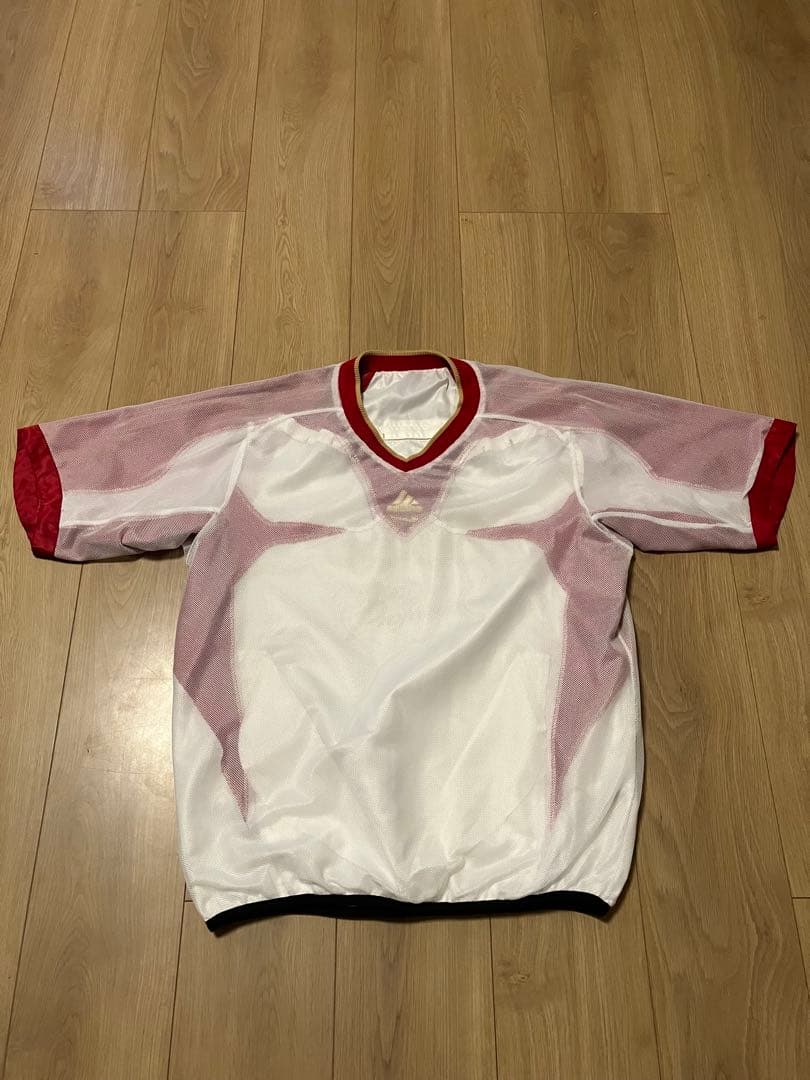 美品 アディダスプロフェッショナル 半袖 ウィンドブレーカー 白 赤 坂本 野球