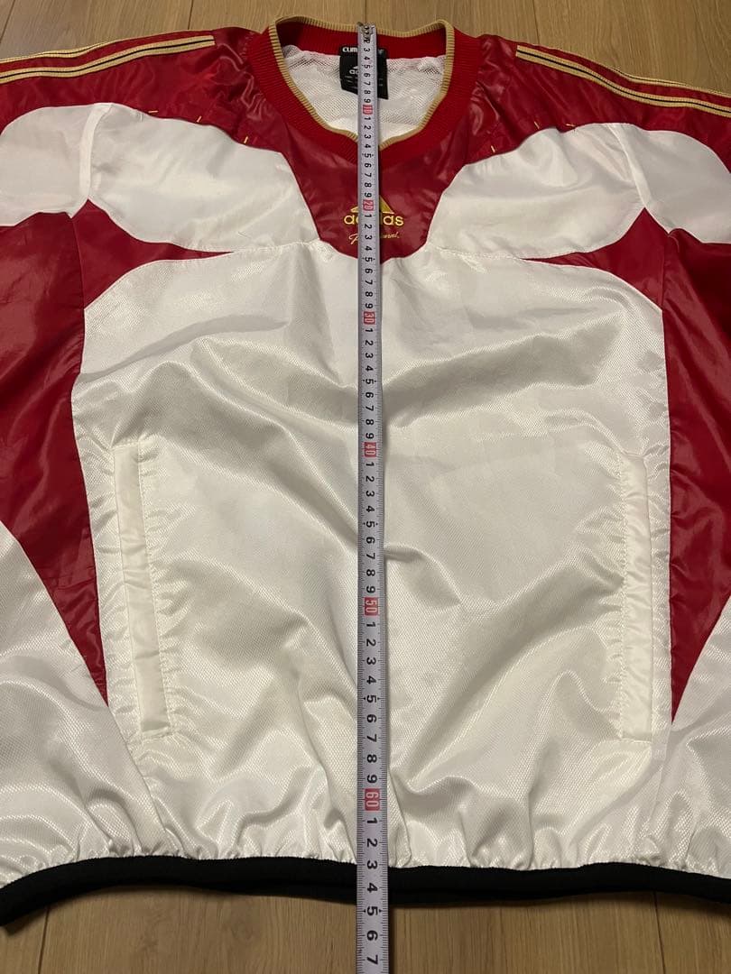 美品 アディダスプロフェッショナル 半袖 ウィンドブレーカー 白 赤 坂本 野球