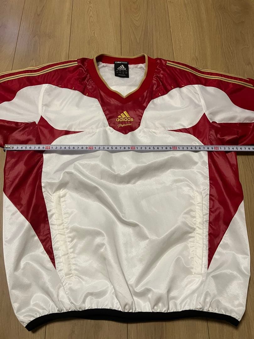 美品 アディダスプロフェッショナル 半袖 ウィンドブレーカー 白 赤 坂本 野球