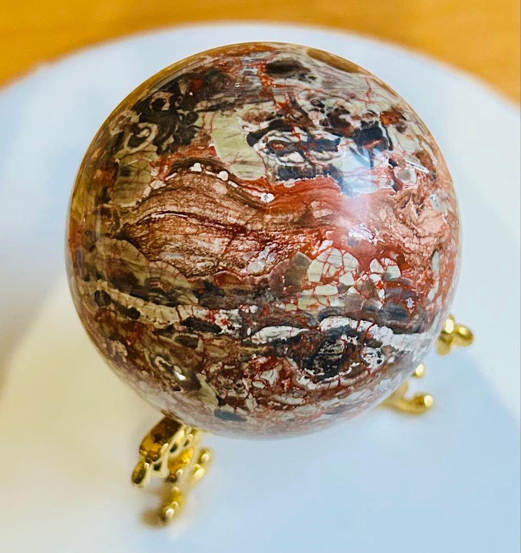 天然石 マネーアゲート スフィア タワー 等 全5点 繁栄・金運 新品未使用