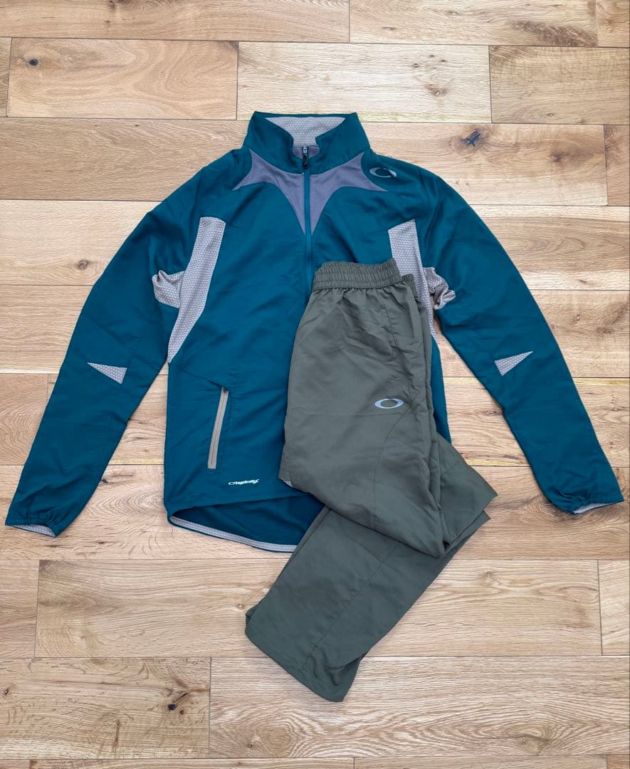 オークリー Oakley ジャージ上下セット オリーブグリーン ランニング