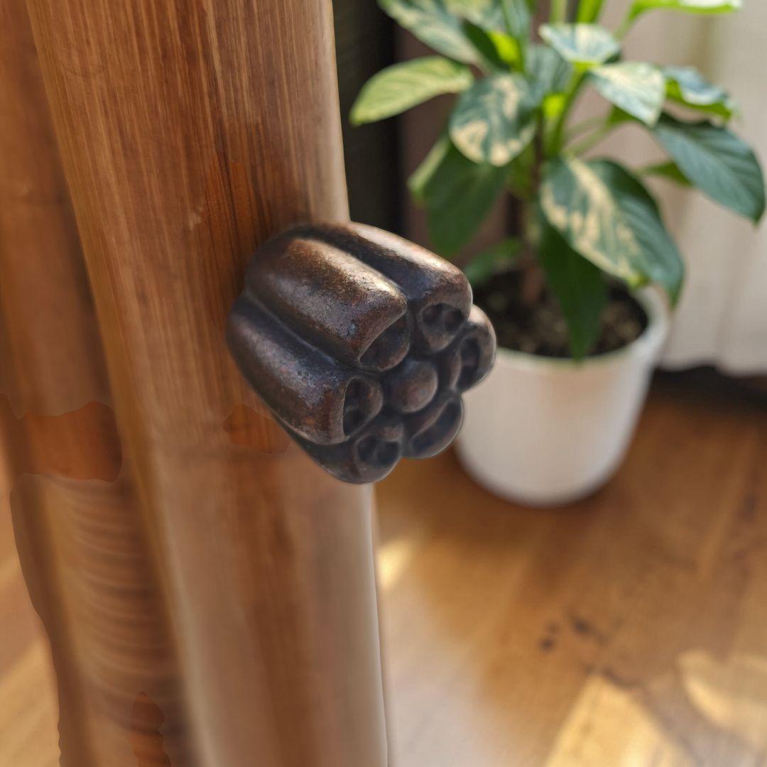 ラタン 姿見 籐家具 昭和レトロ アンティークラタン ミラースタンド