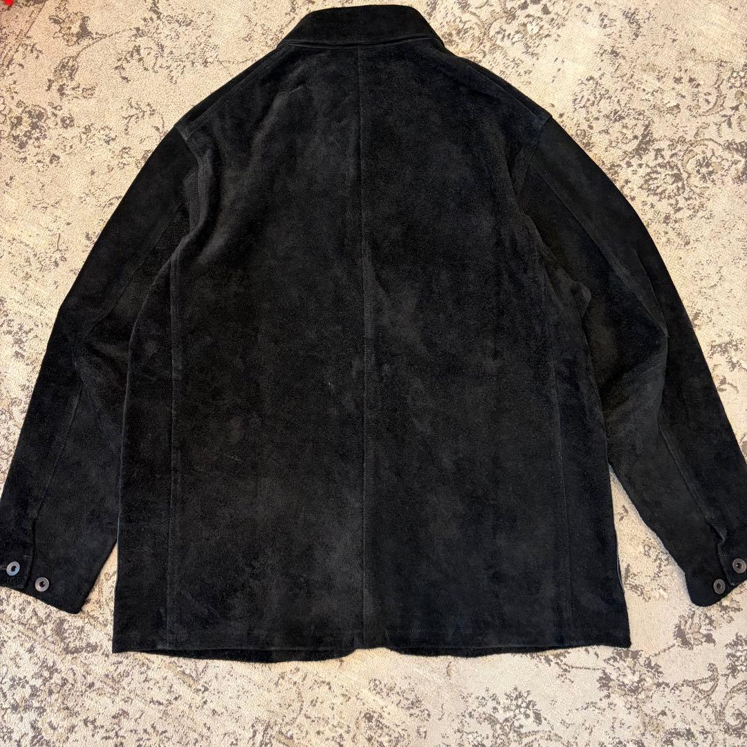 A VONTADE 牛革ブラック スエード カバーオール　40's