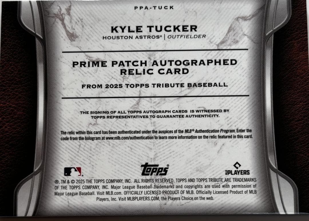 記念グッズ Kyle Tucker MLB Full Logo Patch Auto 1/1