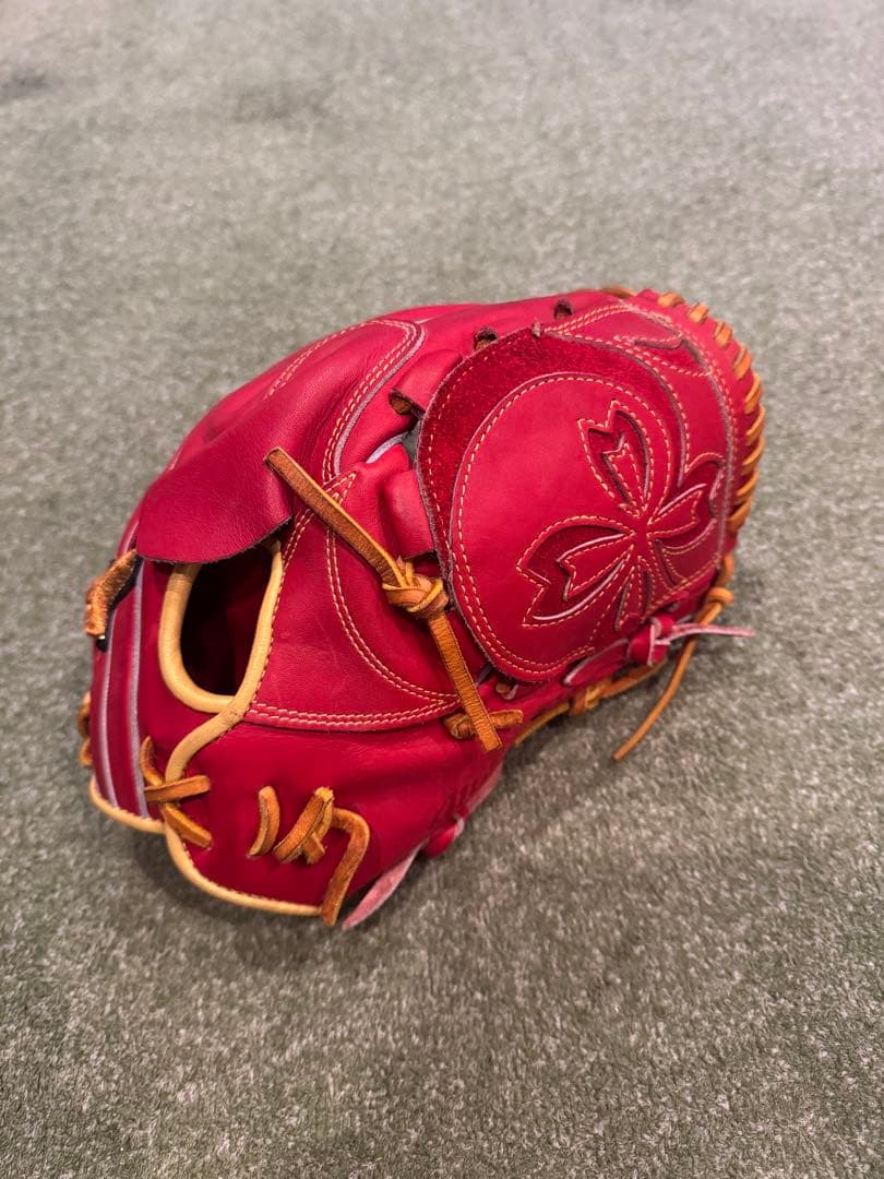 ミズノ 軟式野球グローブ 赤