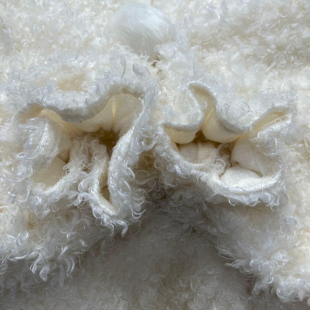 【訳あり】リズリサ　もこもこ　ボア　パーカー　ギャル　姫ロリ　y2k 白