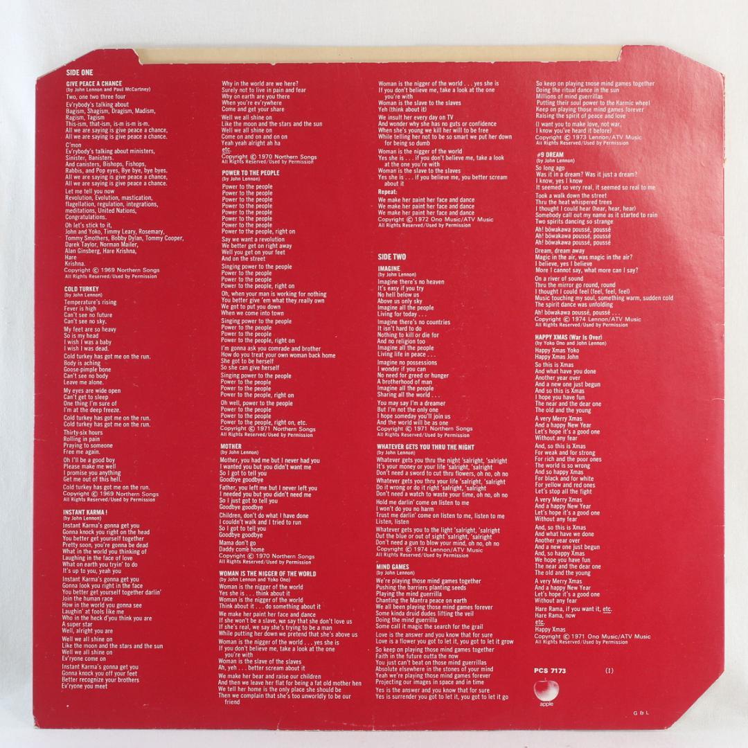 英 John Lennon PlasticOnoBand Shaved Fish