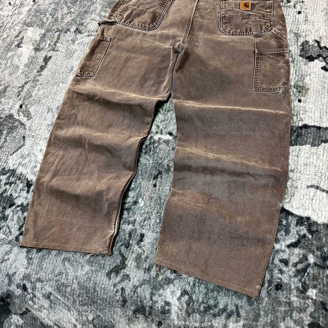 超スペシャル 鬼フェード 一点物 人気カラー 金ボタン ダック地 ゆるだぼ