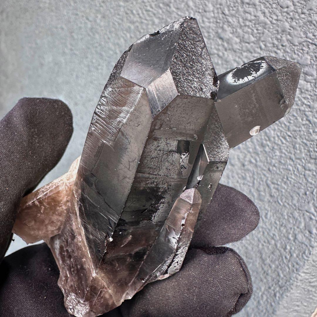 【金運· 魔除 ·浄化】煙水晶スモーキークォーツ 水晶クラスター 原石A1634