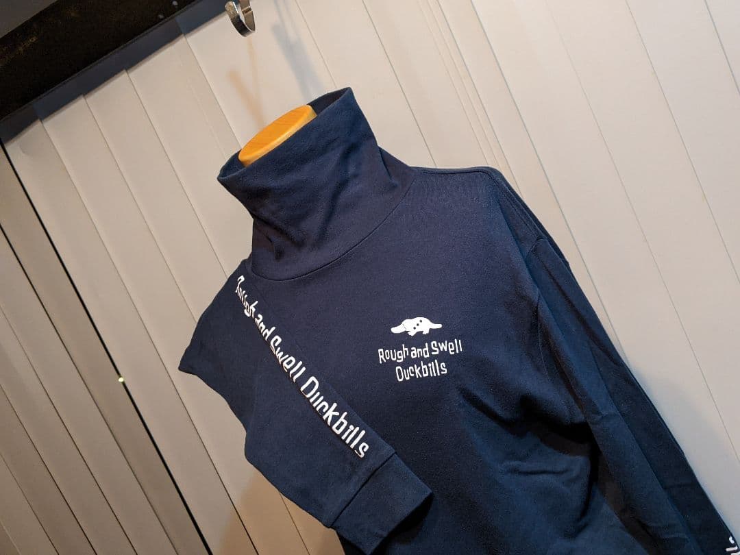 rough&swell　コットン　モックネック　ストレッチ　タートル　長袖シャツ