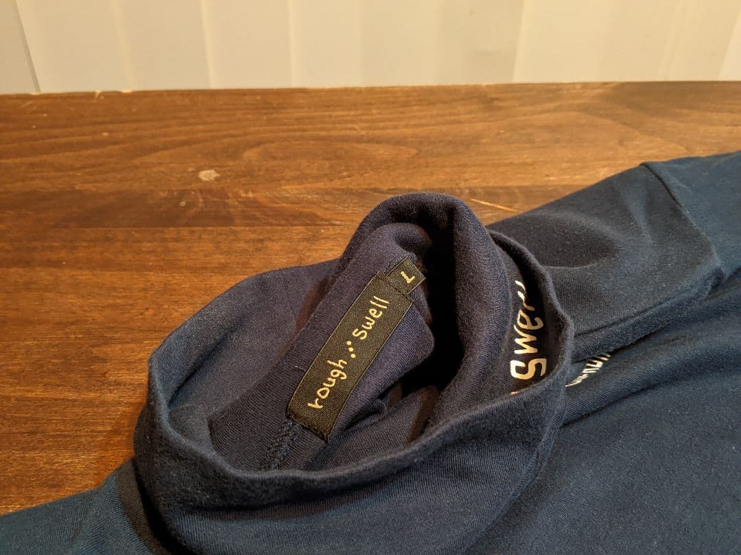 rough&swell　コットン　モックネック　ストレッチ　タートル　長袖シャツ