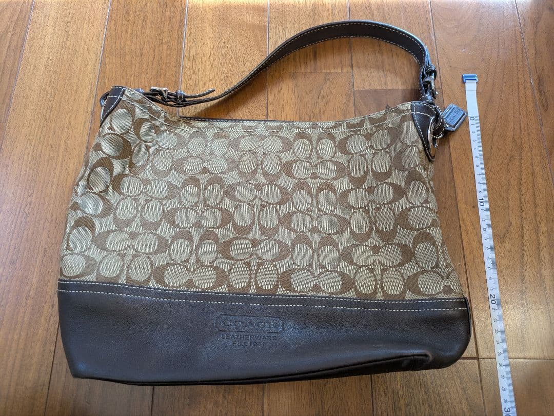 COACH ロゴデザイン ハンドバッグ ブラウン