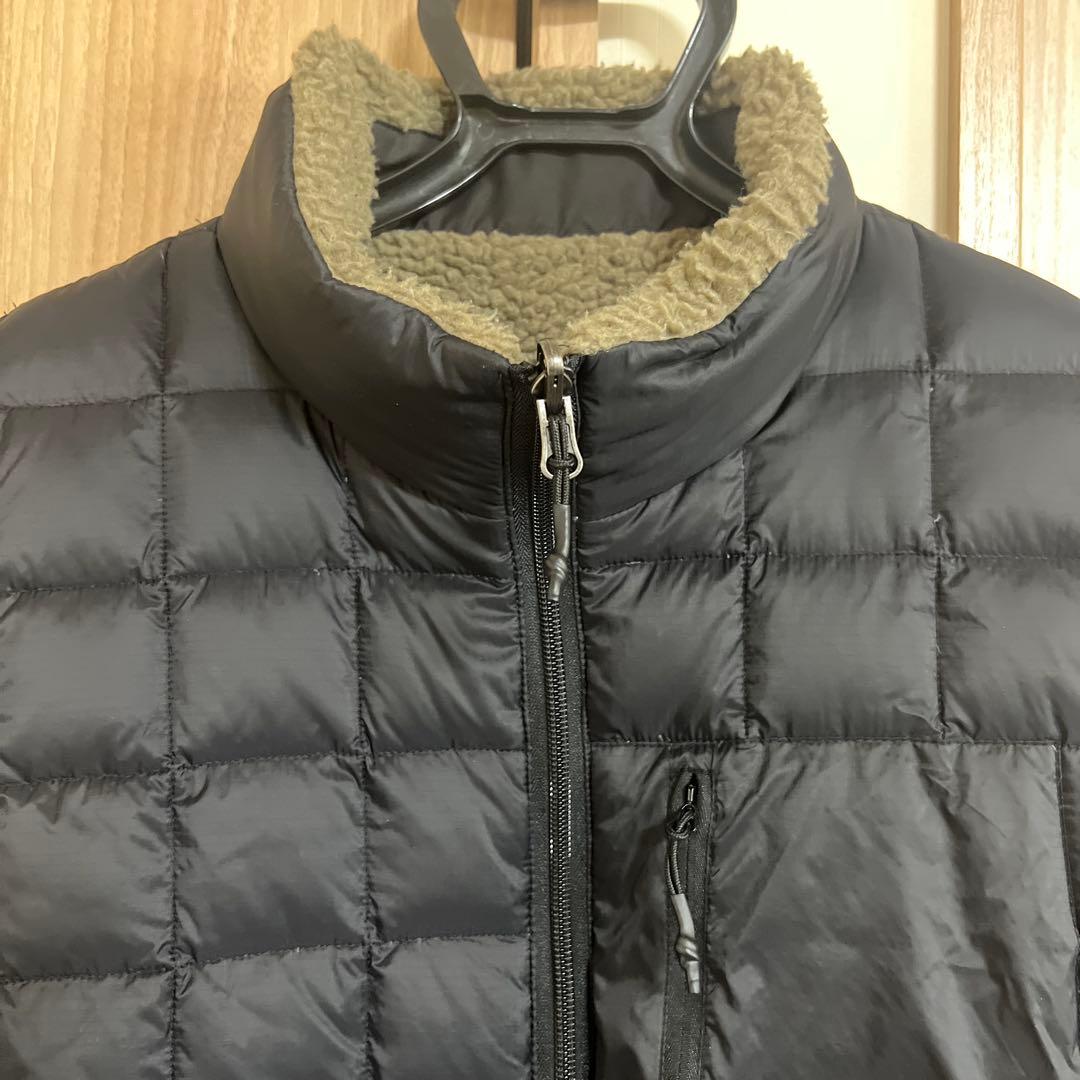 美品！TAION リバーシブル ダウン×ボアベスト 2XL カーキ×ブラック 黒