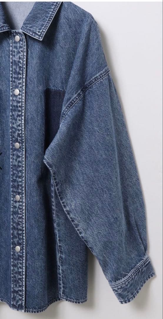 【新品未使用品】デニムシャツ　ブルー　Fサイズ　レプシィム　LEPSIM