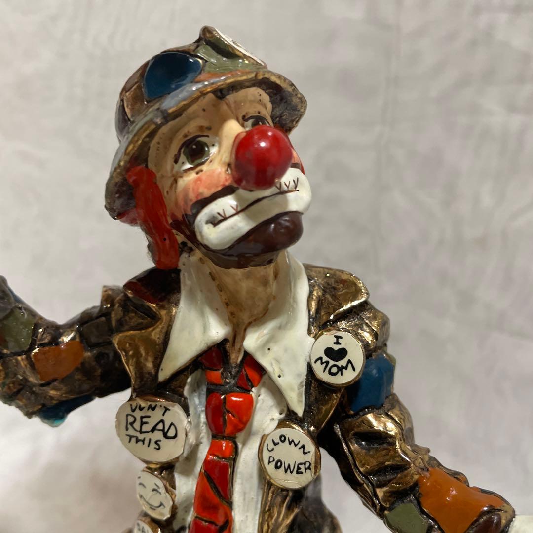 ヴィンテージ Ron Lee ピエロ 大理石　置物　アンティーク　インテリア