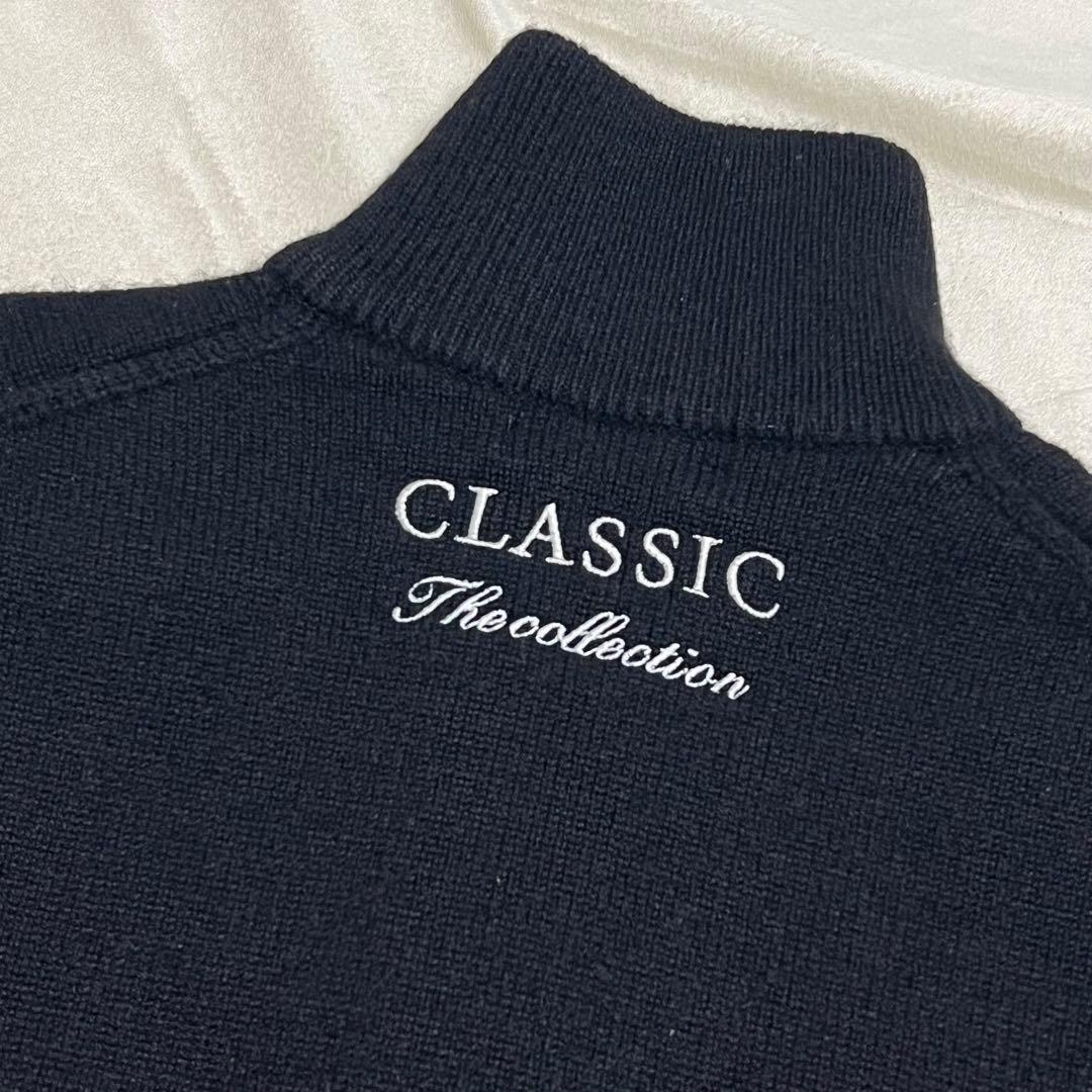 マンシングウェア　カシミヤ100 % ハーフジップニット　美品　ML相当