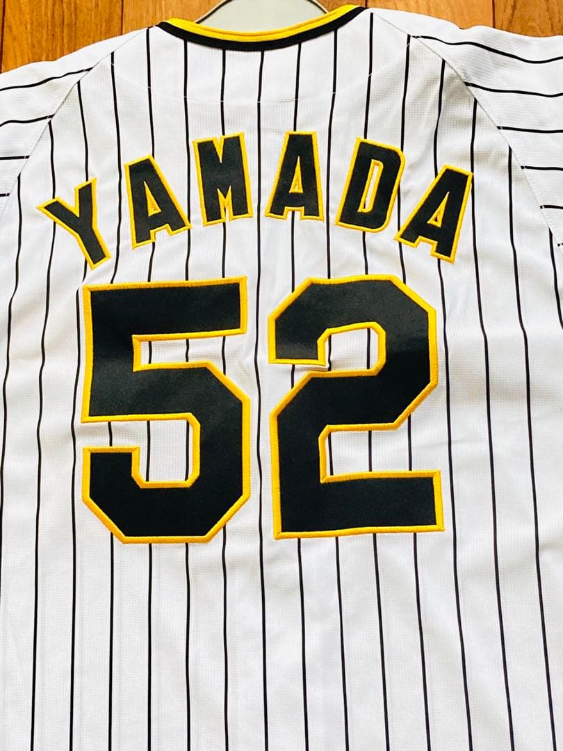 阪神タイガース 山田　ユニフォーム 山田脩也　ミズノ　ホーム　刺繍　メンズ　S