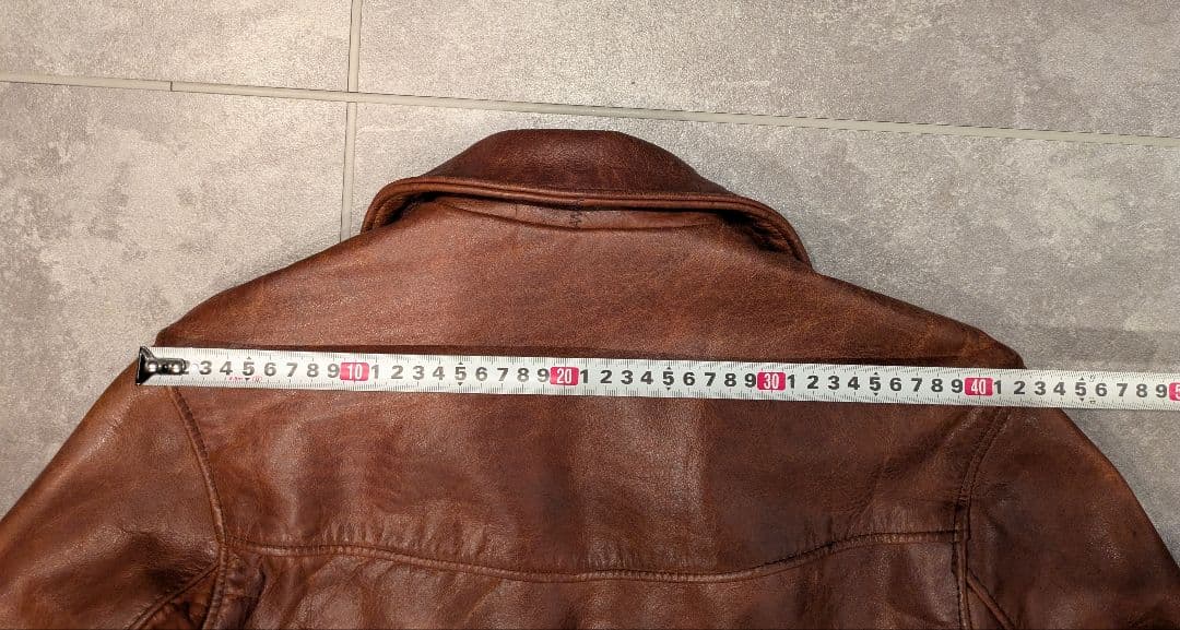 Schott レッドブラウンレザー ステアハイドトラッカージャケット サイズ34