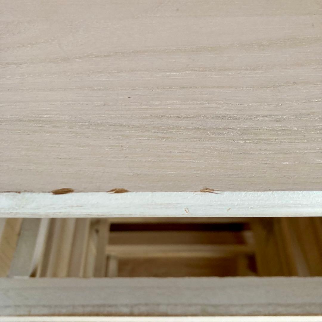 アンティーク風4段チェストホワイトシャビーコンパクトチェスト ニトリ　幅41cm