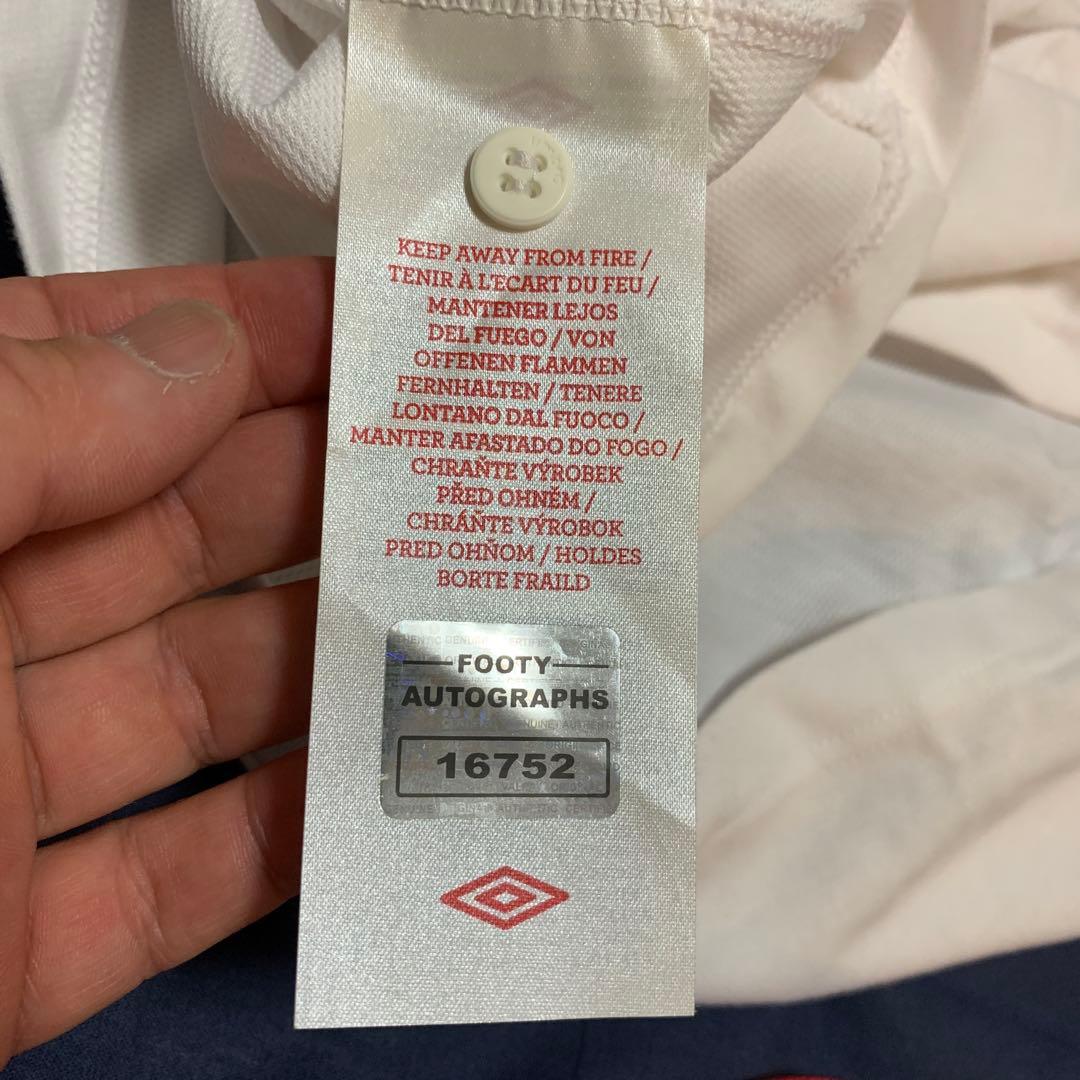 イングランド　サッカー選手サイン　ユニフォーム