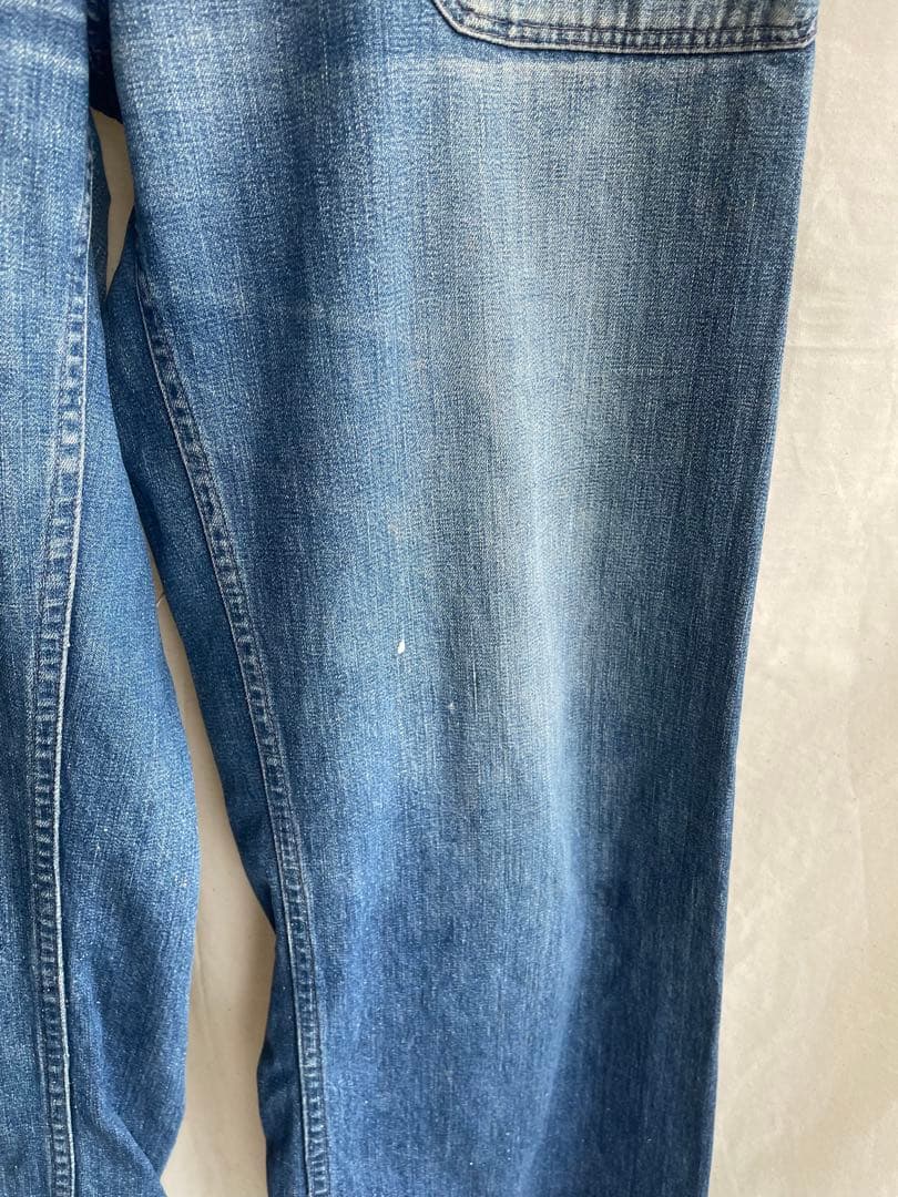 【 US NAVY 】 40s デニム 巻きパンツ ヒゲ グッドサイズ