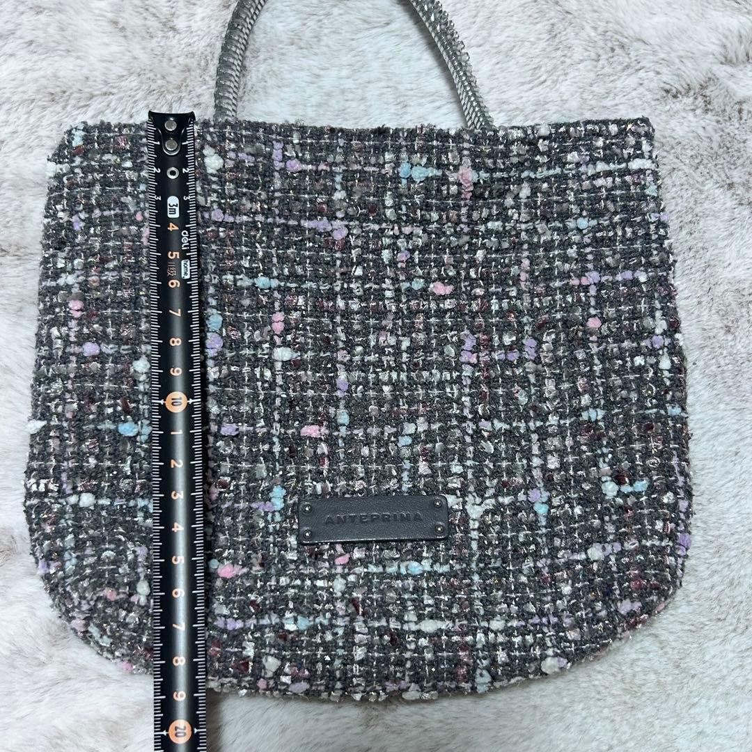ANTEPRIMA ワイヤー　ツイード　スモール　ミニバッグ　グレー