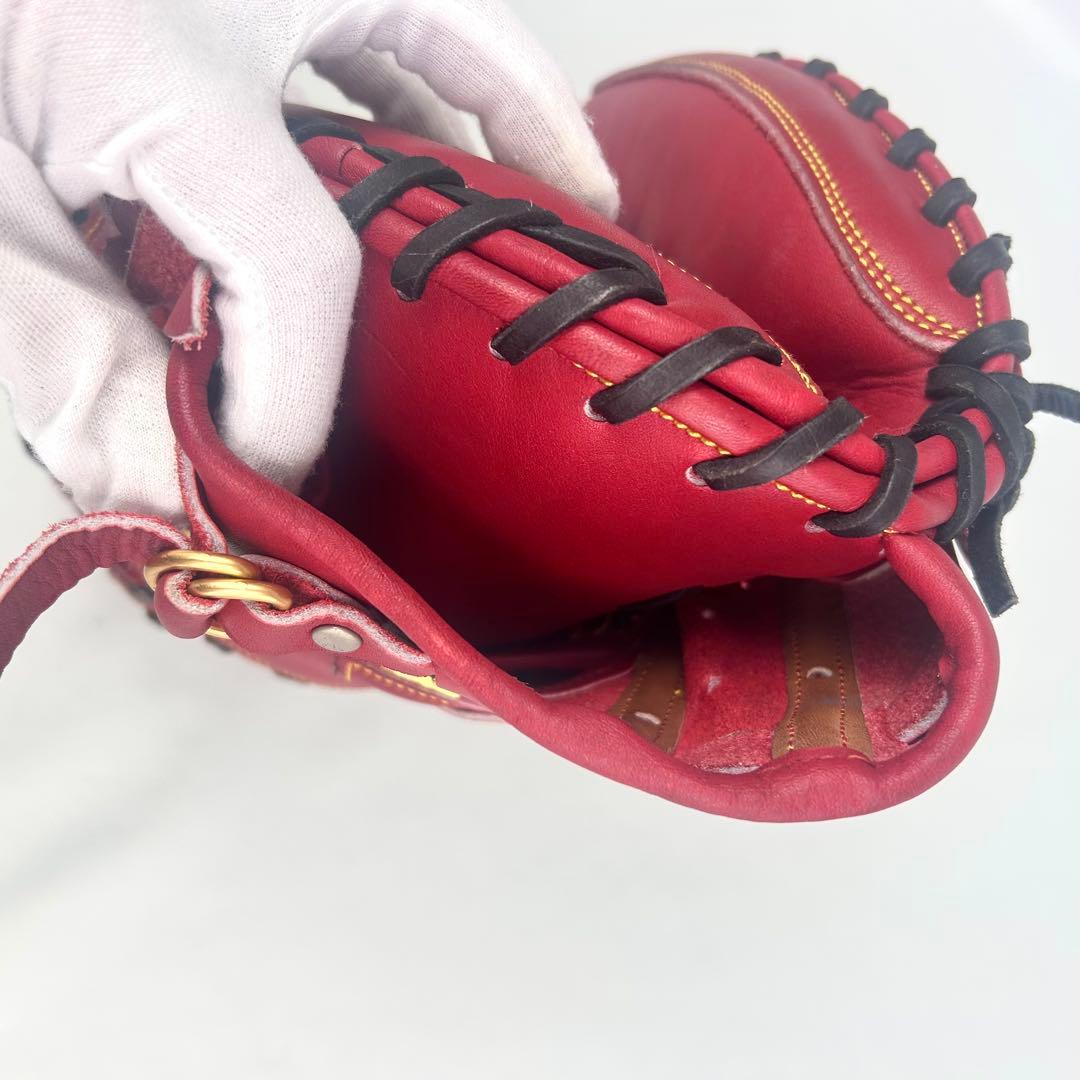 【極美品】Miyama ミヤマ キャッチャーミット 13インチ レッド 硬軟兼用