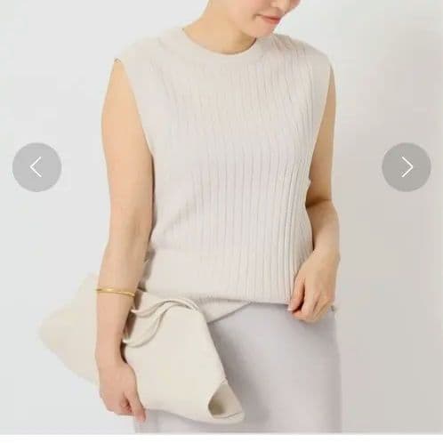 超美品​DeuxiemeClasseドゥーズィエムクラスリブニットベスト綿フリー