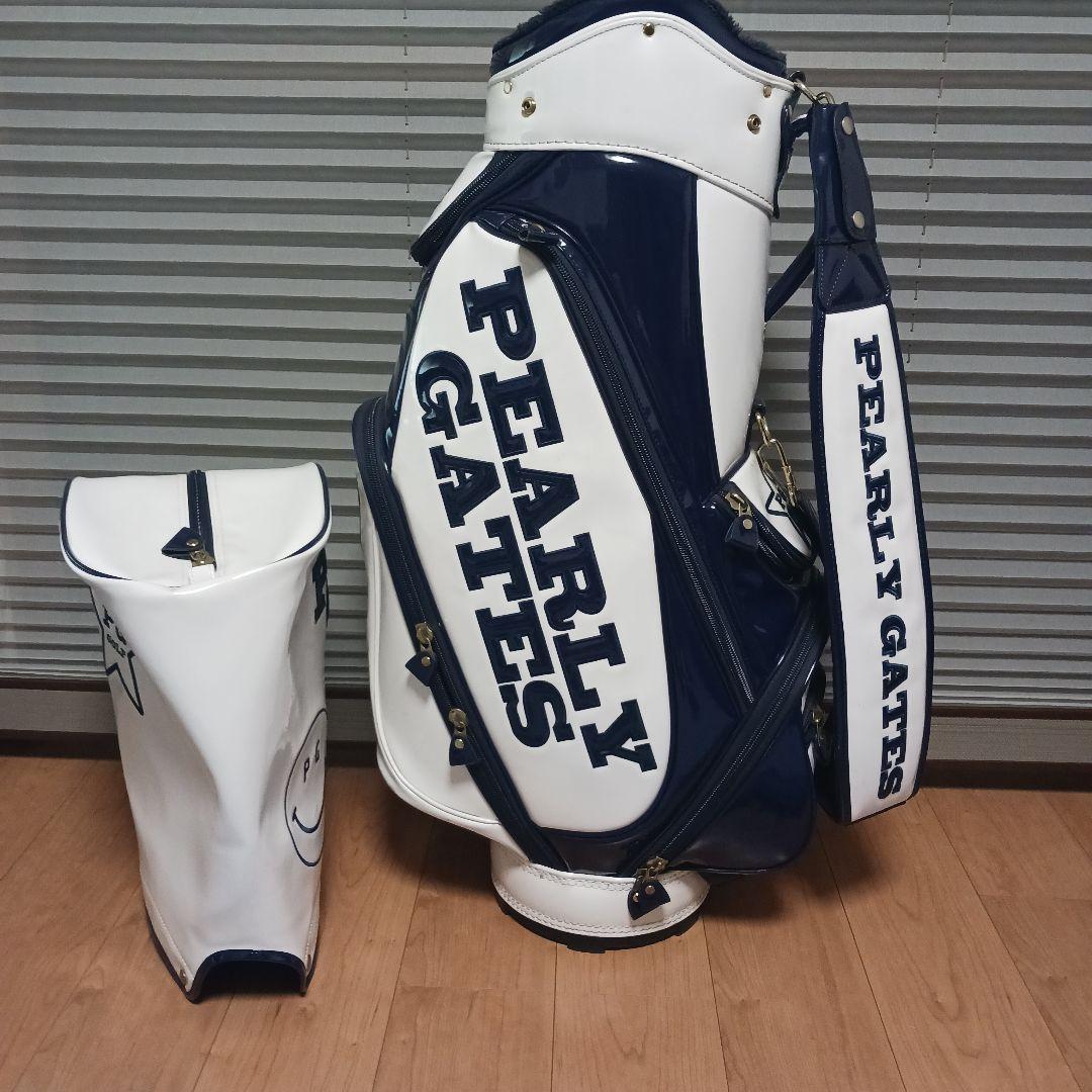 PEARLY GATES キャディバッグ ネイビー・ホワイト