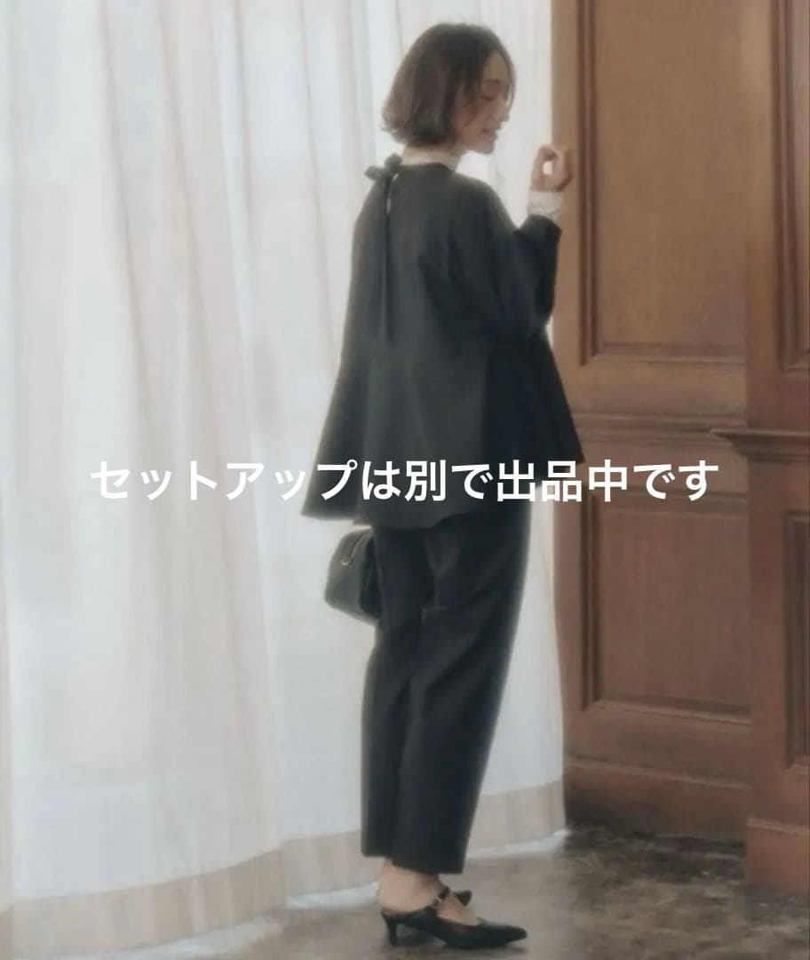 ピュアルセシン 襟袖レース プチハイネック ブラウス