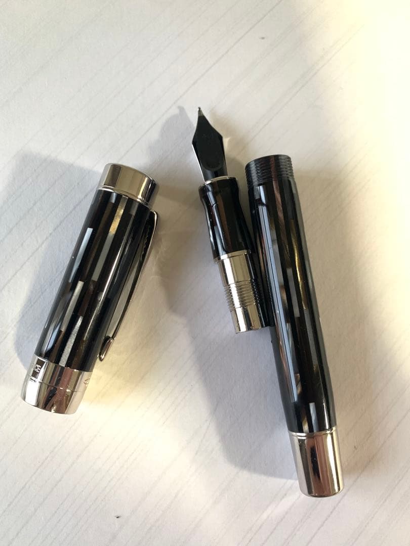 パーカー 900本限定 Duofold センテニアル ブラウン 万年筆 K18